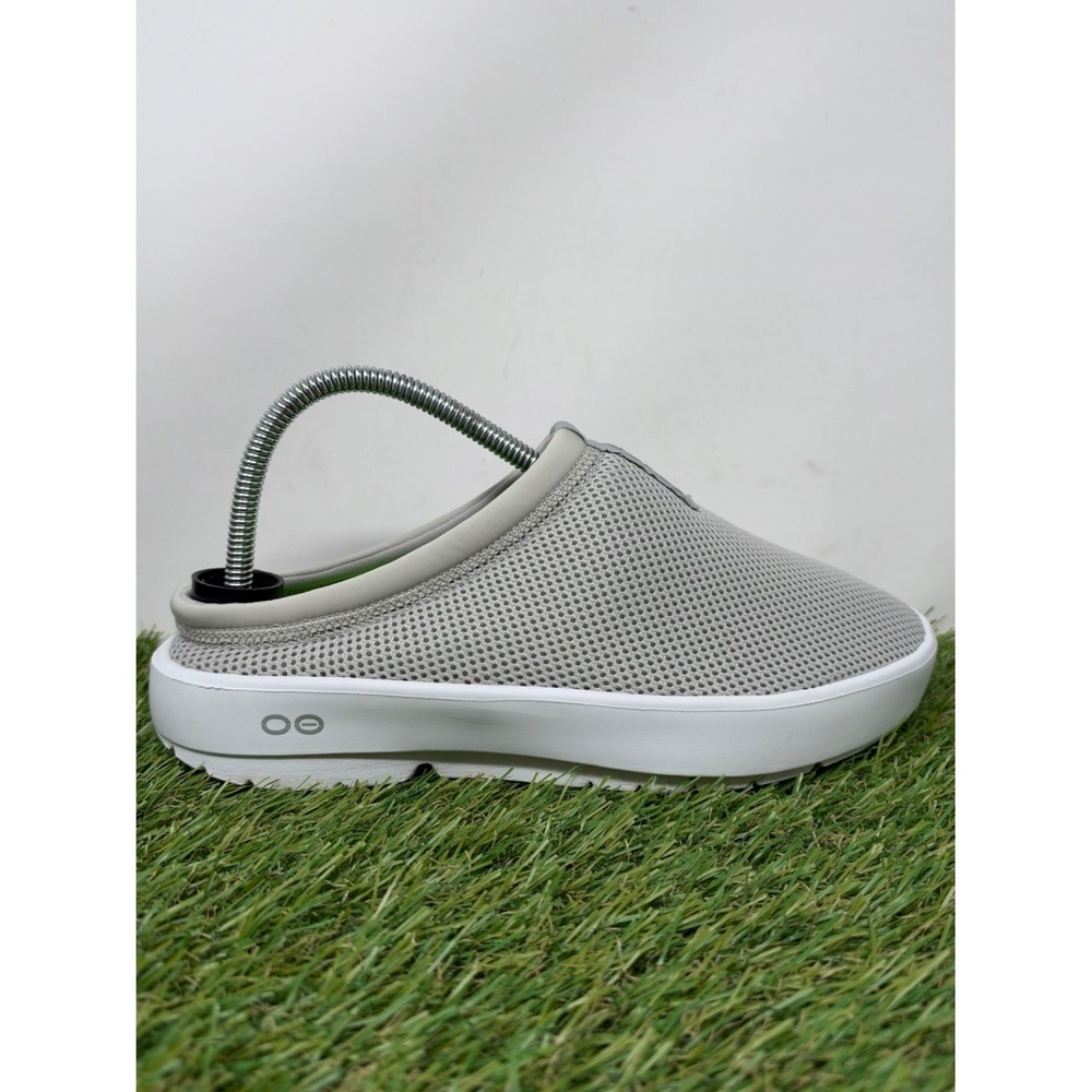 Oofos OOcoozie Mule Shoes Women's 8 Gray Recovery Casual Slip on Cushion Comfort